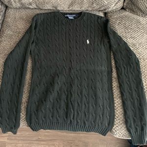 Women’s Ralph Lauren sport black cable sweater L